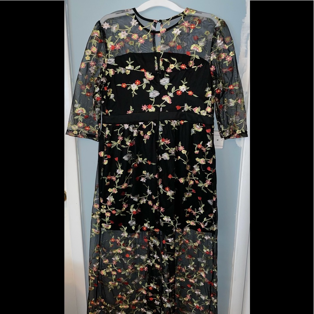 Sheer embroidered dress